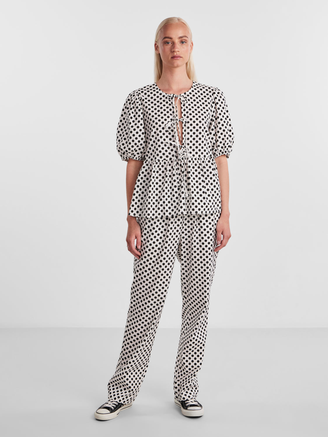 PCJOLLY Pants - Bright White